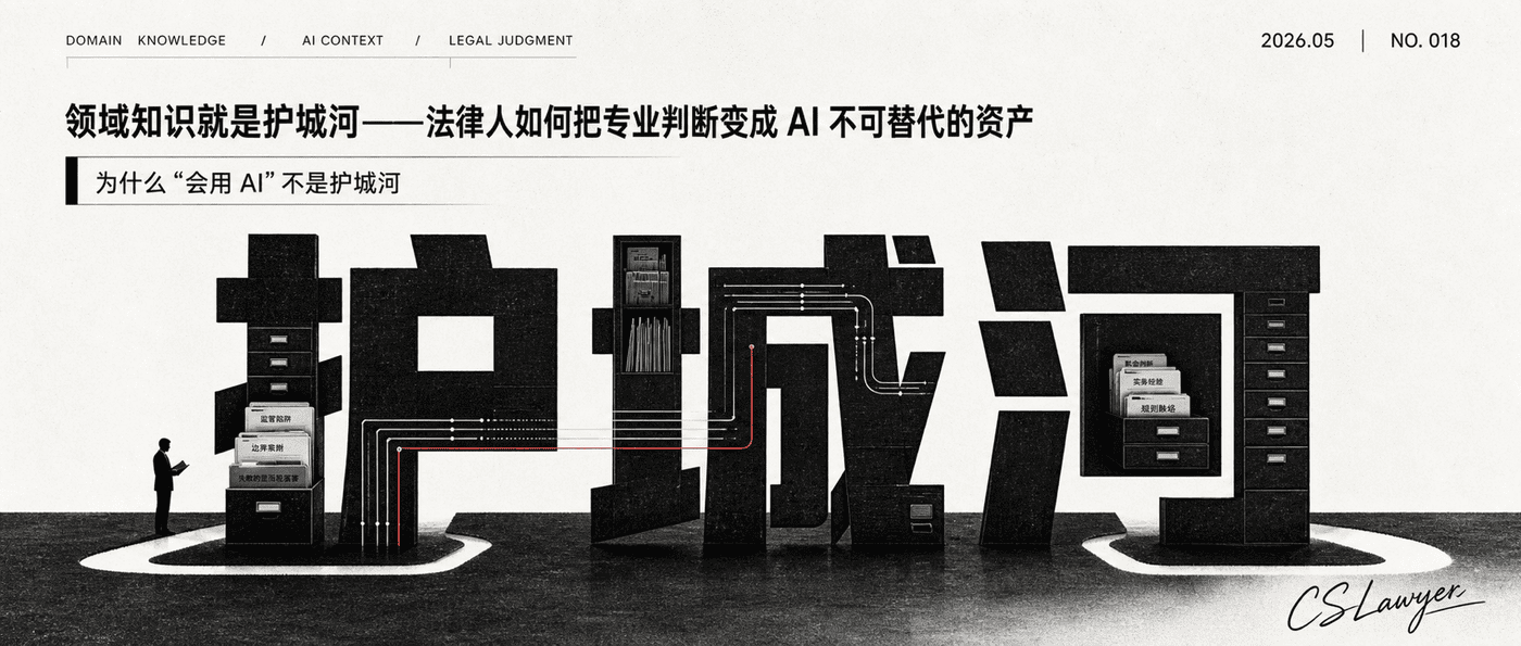 领域知识就是护城河——法律人如何把专业判断变成 AI 不可替代的资产封面图