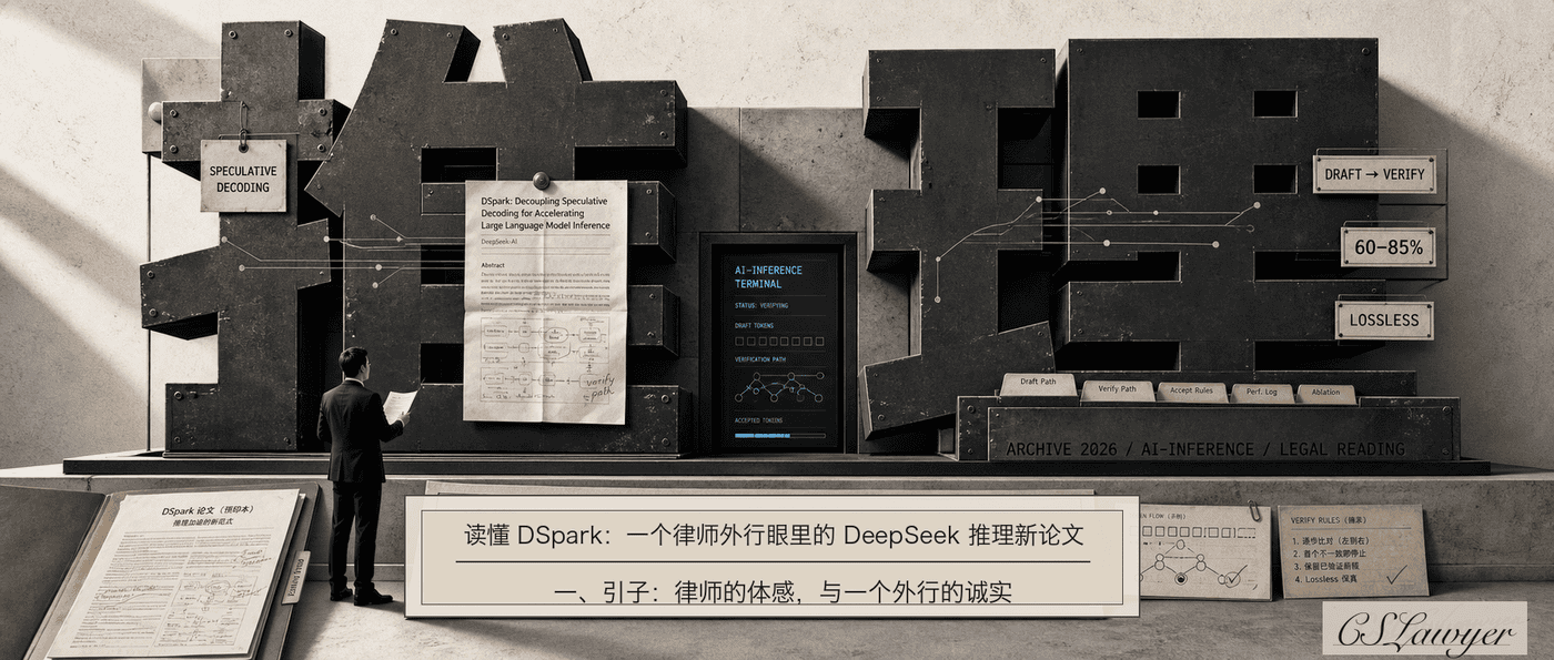 读懂 DSpark：一个律师外行眼里的 DeepSeek 推理新论文封面图